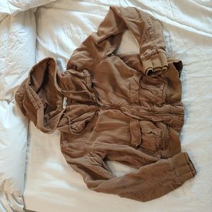 Faux hoodie overcoat